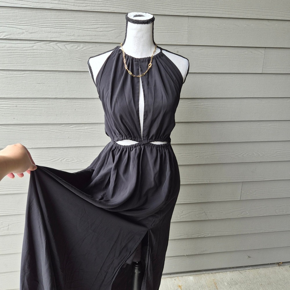 BTFBM Cutout Maxi Dress Womens Large Dark Coquette Goth Feminine Romantic Witchy